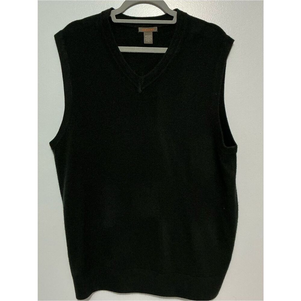 Dockers Black Golf Sweater Vest mens size XXL